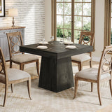 Dining Room Table Pedestals – Tribesigns 31.5in Square Farmhouse Table - Hurbane Home