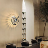 Shell wall light on a dining room wall