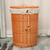 Dirty Laundry Container - Wicker Basket with Lid for Stylish Storage - Wicker Laundry Basket - Hurbane Home