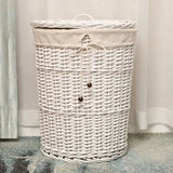 Dirty Laundry Container - Wicker Basket with Lid for Stylish Storage - Wicker Laundry Basket - Hurbane Home