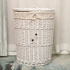 Dirty Laundry Container - Wicker Basket with Lid for Stylish Storage - Wicker Laundry Basket - Hurbane Home