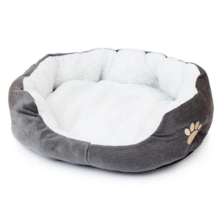 Dog Snuggle Bed - Plush Donut Pet Cave Bed for Small Pets - Heated Pet Bed - Hurbane Home