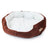 Dog Snuggle Bed - Plush Donut Pet Cave Bed for Small Pets - Heated Pet Bed - Hurbane Home