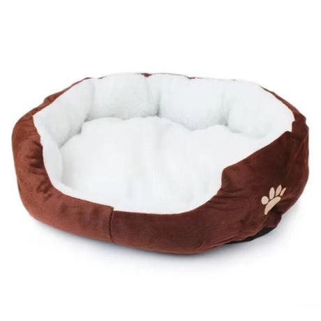 Dog Snuggle Bed - Plush Donut Pet Cave Bed for Small Pets - Heated Pet Bed - Hurbane Home