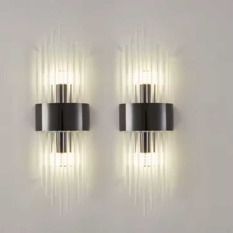 Chic Modern Wall Sconce with Crystal Accents for Bedroom Kitchen