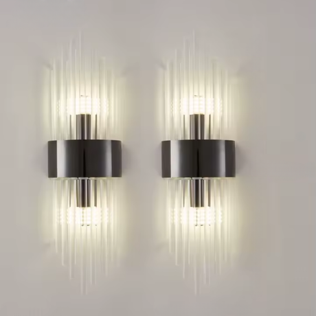 Chic Modern Wall Sconce with Crystal Accents for Bedroom Kitchen