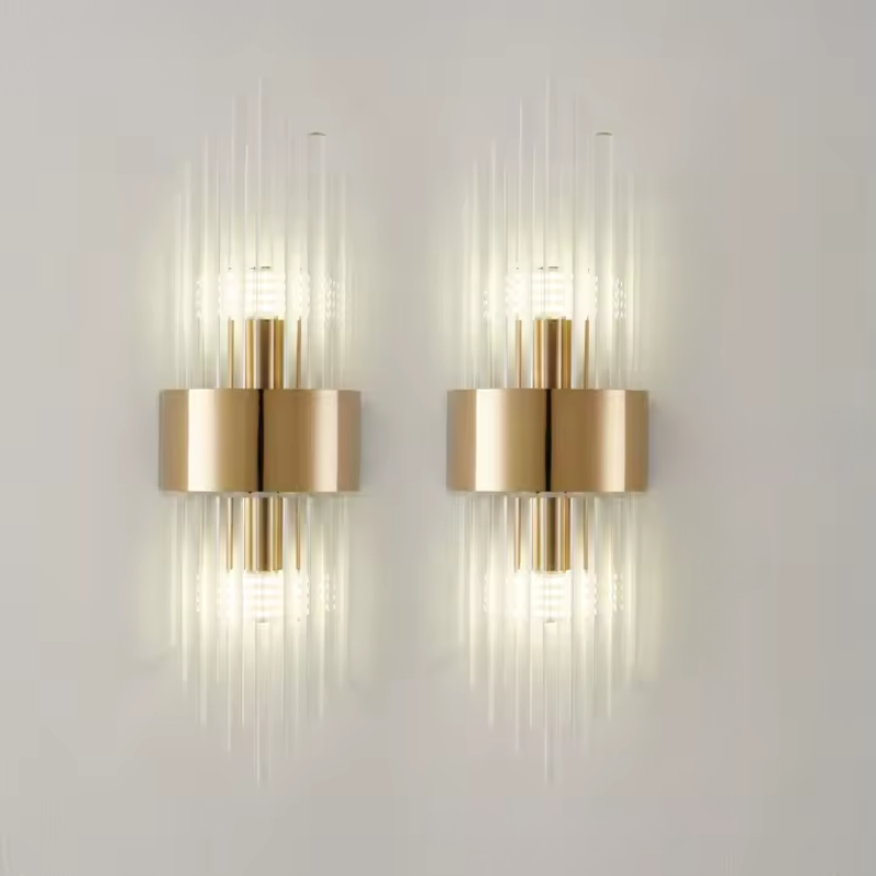 Chic Modern Wall Sconce with Crystal Accents for Bedroom Kitchen