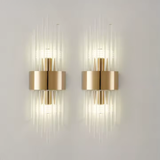 Chic Modern Wall Sconce with Crystal Accents for Bedroom Kitchen
