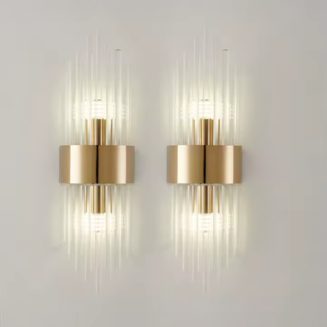 Chic Modern Wall Sconce with Crystal Accents for Bedroom Kitchen