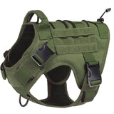 double lead harness tactical adjustable dog vest
