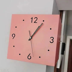 Double Sided Corner Wall Clock – Modern Analog Digital Display Design - Hurbane Home