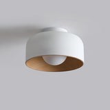 Drum flush mount ceiling light with wood grain interior supplementary product view 29