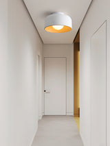 Drum flush mount ceiling light with wood grain interior additional product view 30
