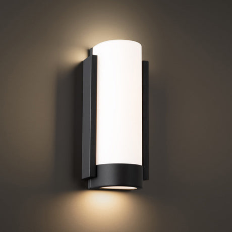 Blake LED Wall Sconce Black Opal Glass Downlight ADA Compliant