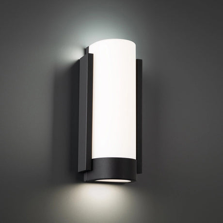 Blake LED Wall Sconce Black Opal Glass Downlight ADA Compliant