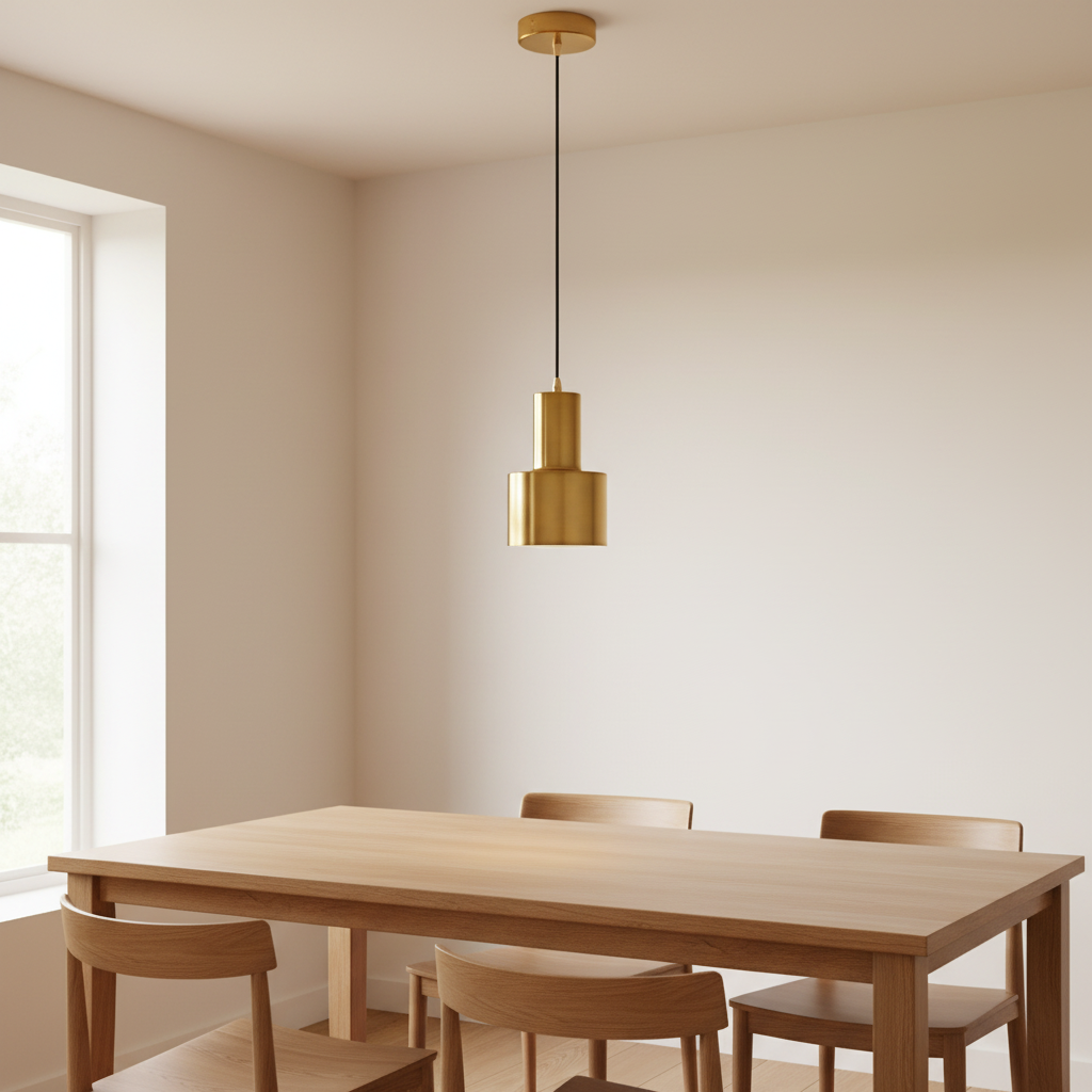 Elegant Small Brass Dining Room Ceiling Pendant Light