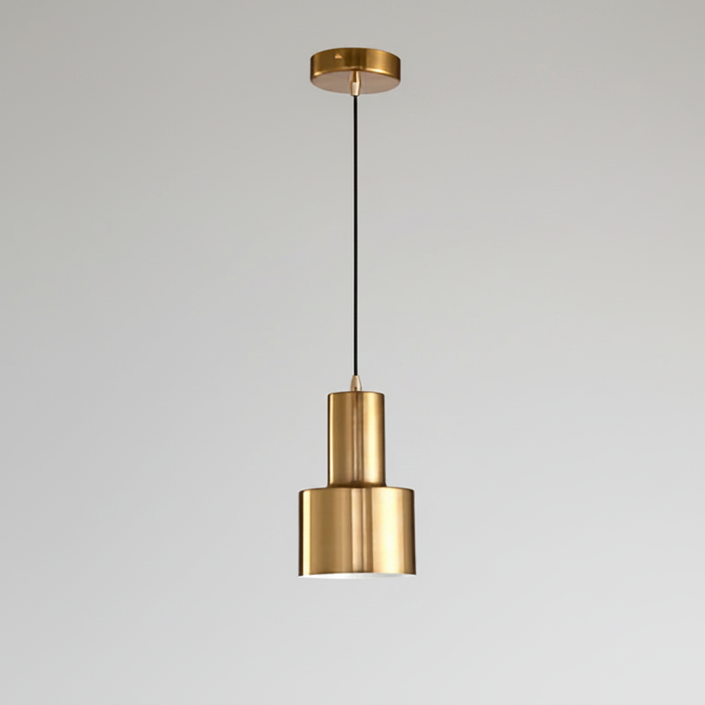 Refined Gold Pendant Lamp for Bedroom and Study Decor