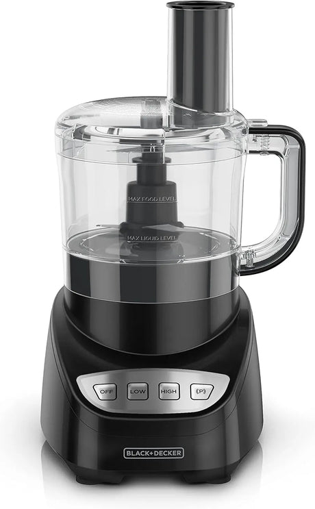 Electric Food Processor – 8 Cup Glass Bowl Stainless Blade Power - Food Processor Blender - Hurbane Home