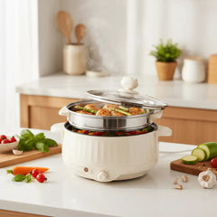 Electric Multi Cooker - Double Layer Non - Stick Hot Pot for 1 - 2 People - Hurbane Home