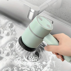 Electric Rotary Scrubber USB Rechargeable Cleaning Brush White - Hurbane Home