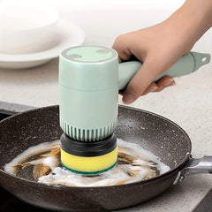 Electric Rotary Scrubber USB Rechargeable Cleaning Brush White - Hurbane Home