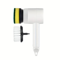 Electric Rotary Scrubber USB Rechargeable Cleaning Brush White - Hurbane Home