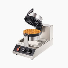Electric Round Waffle Maker with Adjustable Temperature Control - Hurbane Home