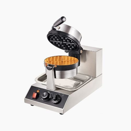 Electric Round Waffle Maker with Adjustable Temperature Control - Hurbane Home