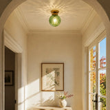 Engraved glass globe flush mount ceiling light supplementary product view 5