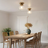 Engraved glass globe flush mount ceiling light colour option view 15