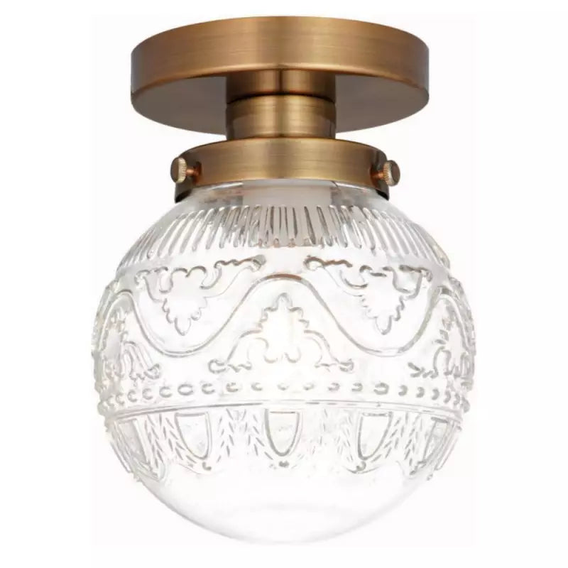 Engraved glass globe flush mount ceiling light colour option view 27