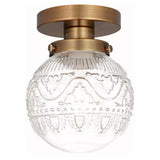 Engraved glass globe flush mount ceiling light colour option view 27