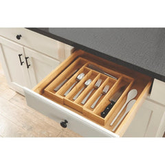 Expandable Bamboo Cutlery Drawer Organizer - Optimal Kitchen Storage Solution - Kitchen Drawer Organizer - Hurbane Home
