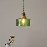 Lampsmodern-UK Vintage Cylinder Glass Pendant Light Adjustable 59 in Drop