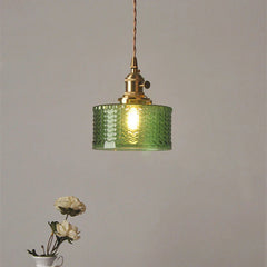 Lampsmodern-UK Vintage Cylinder Glass Pendant Light Adjustable 59 in Drop