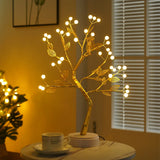 Fairy light tree lamp with bendable copper branches main view