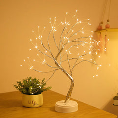 Fairy light tree lamp LED branch close-up detail