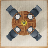 farmhouse dining table chairs styled dining setup