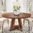 farmhouse outdoor dining table styled indoors