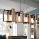 Four head farmhouse cage pendant bar shown as a product view