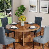 farmhouse dining table chairs styled dining setup