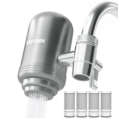 Faucet Water Filter – Stainless Steel Pre Filter for Clean Tap Water - Faucet Water Purifier - Hurbane Home