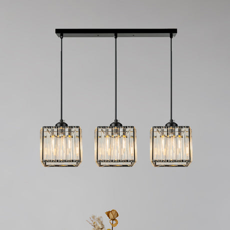 Lampsmodern-UK Multi-Head Glass Pendant Light Black for Kitchen