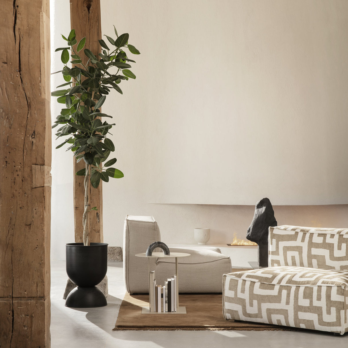 Ferm Living Hourglass Metal Planter Double-Sided Outdoor Indoor Stand