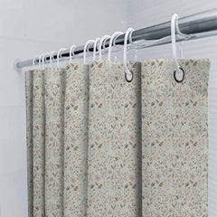 Floral Shower Curtain - Vintage Pink Flower Design for Elegant Bathroom Decor - fabric shower curtain - Hurbane Home