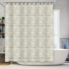 Floral Shower Curtain - Vintage Pink Flower Design for Elegant Bathroom Decor - fabric shower curtain - Hurbane Home