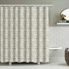 Floral Shower Curtain - Vintage Pink Flower Design for Elegant Bathroom Decor - fabric shower curtain - Hurbane Home