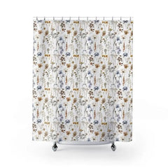 Floral Shower Curtain - Vintage Pink Flower Design for Elegant Bathroom Decor - fabric shower curtain - Hurbane Home