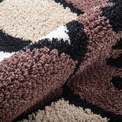 Flower Tufted Rug – Smiling Round Soft Anti - Slip Washable Mat - Hurbane Home