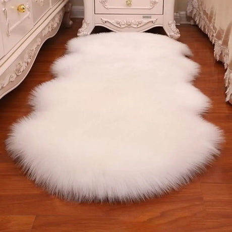 Fluffy Area Rugs – Faux Shaggy Sheepskin Accent Rug for Home - Hurbane Home